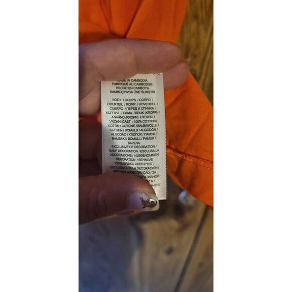 NWOT POLO by Ralph Lauren orange crew neck short-sleeve tee - Picture 4 of 5
